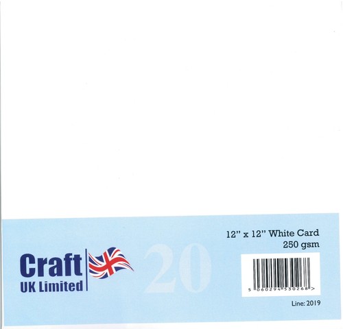 White card 12 square - 12", 12"