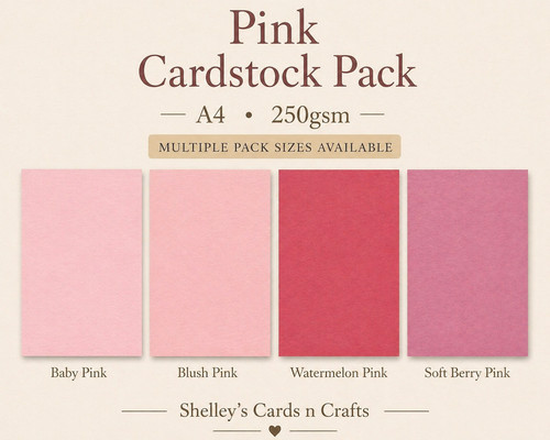 Pink cardstock 250gsm - a4,