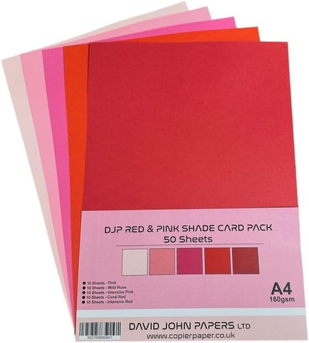 Coloured card 160gsm mixed - a4,