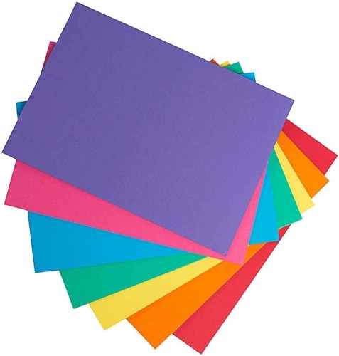 Rainbow coloured card pack - a3,