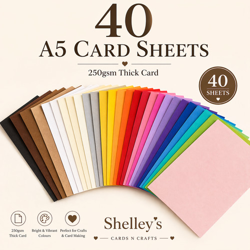 Card sheets 250gsm thick - 40, a5