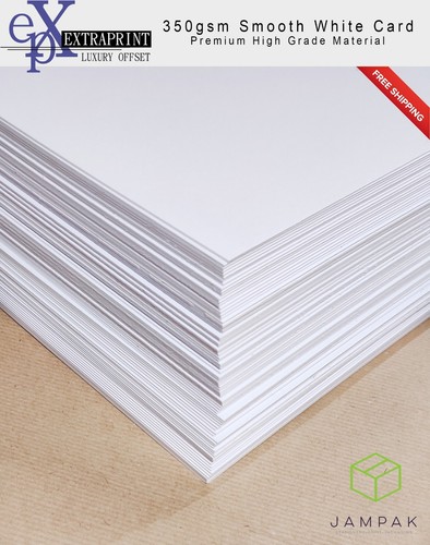 Smooth white card 350gsm a5 - smooth,