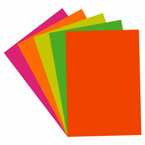 Fluorescent cards sheets - cards, 90
