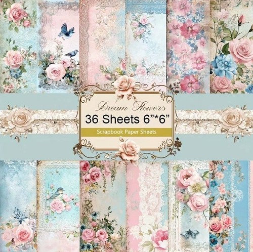 Dream flowers scrapbook paper - flowers,
