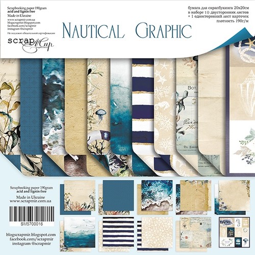 8x8 scrapbook paper - , nautical