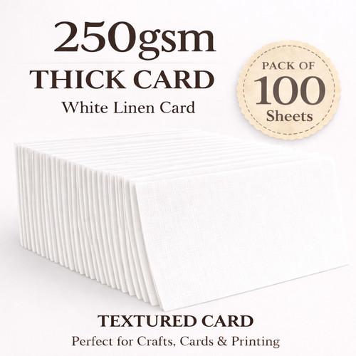 Pack 100 white linen - pack, of