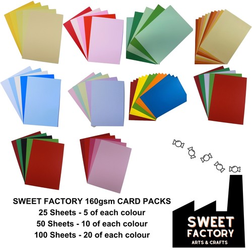 Coloured card 160gsm mixed - a4,