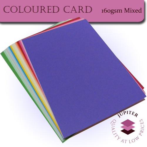 160gsm mixed coloured card - 160gsm,