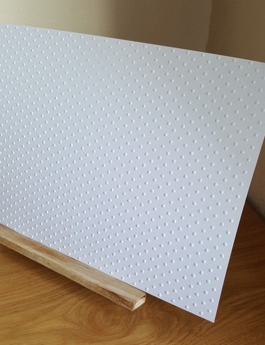 White embossed polka - , a4