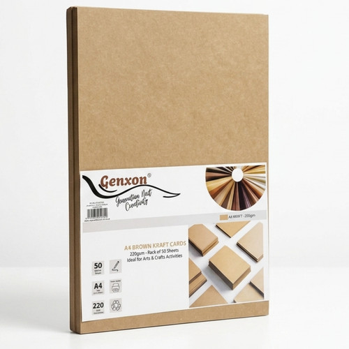 Brown kraft card 220gsm - brown,