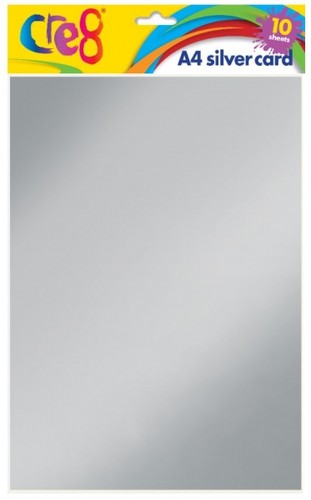 Silver craft card pack - a4, 10